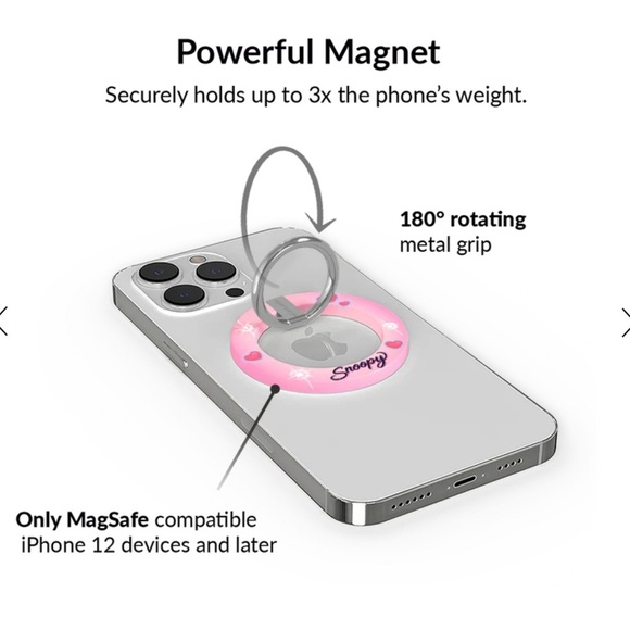 NEW Velvet Caviar Snoopy Be Mine MagSafe Grip Ring - Picture 5 of 7